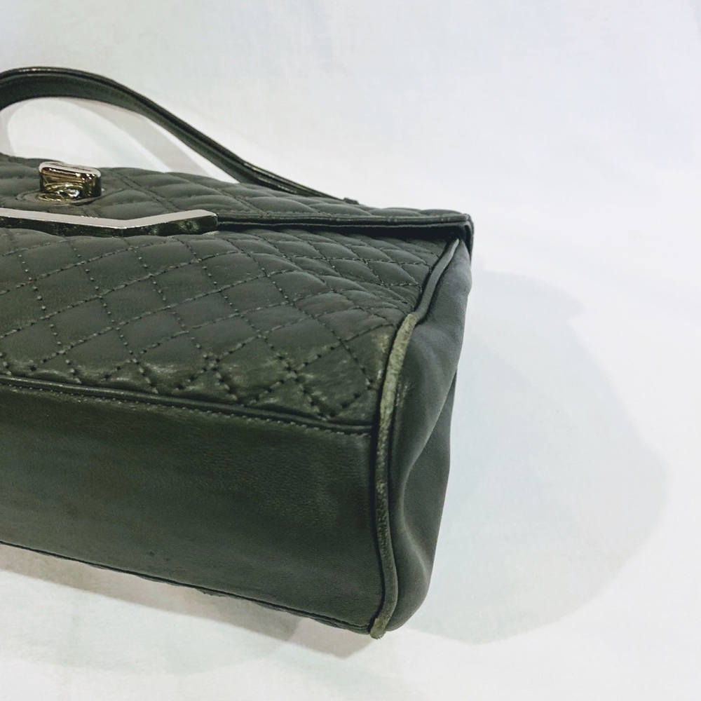Brooks Brothers Lambskin Leather Flap Quilted Bag - Picture 5 of 8